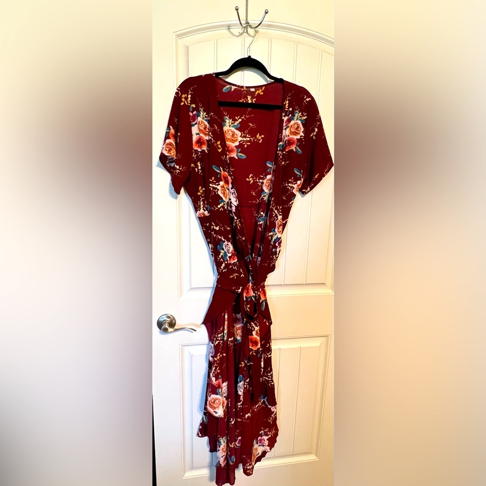 Colorful wrap dress